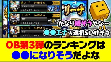 ボーダー5000位もかなり緩いランイベに？OB第3弾のランキングは●●になりそうだよな…【プロスピA】【プロスピA研究所】