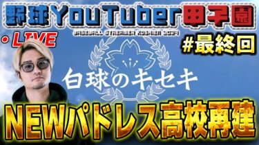 【生放送】いよいよ最終回！最後の夏！甲子園優勝なるか！？【プロスピ2024】【白球のキセキ】