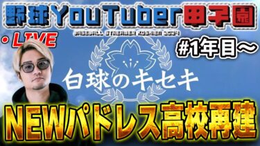 【生放送】まさかの1年目で地区大会優勝！これは野球YouTuber甲子園優勝はもらったか！？【プロスピ2024】【白球のキセキ】